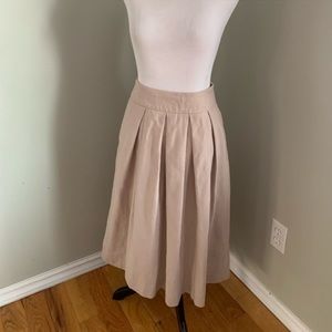 Wilfred Aritzia Narrateur Linen Midi Skirt